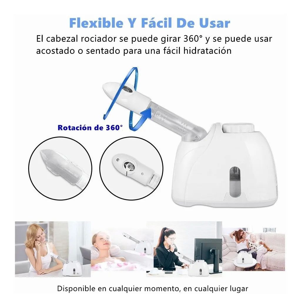 Vaporizador Facial Para Limpieza De La Piel Blanco