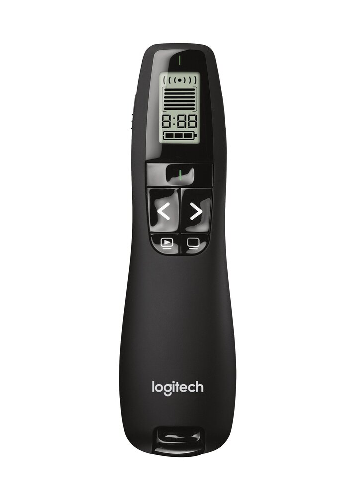 Logitech PRESENTADOR R800 PROFESIONAL CON PANTALLA LCD PARA CRONOMETRACION 