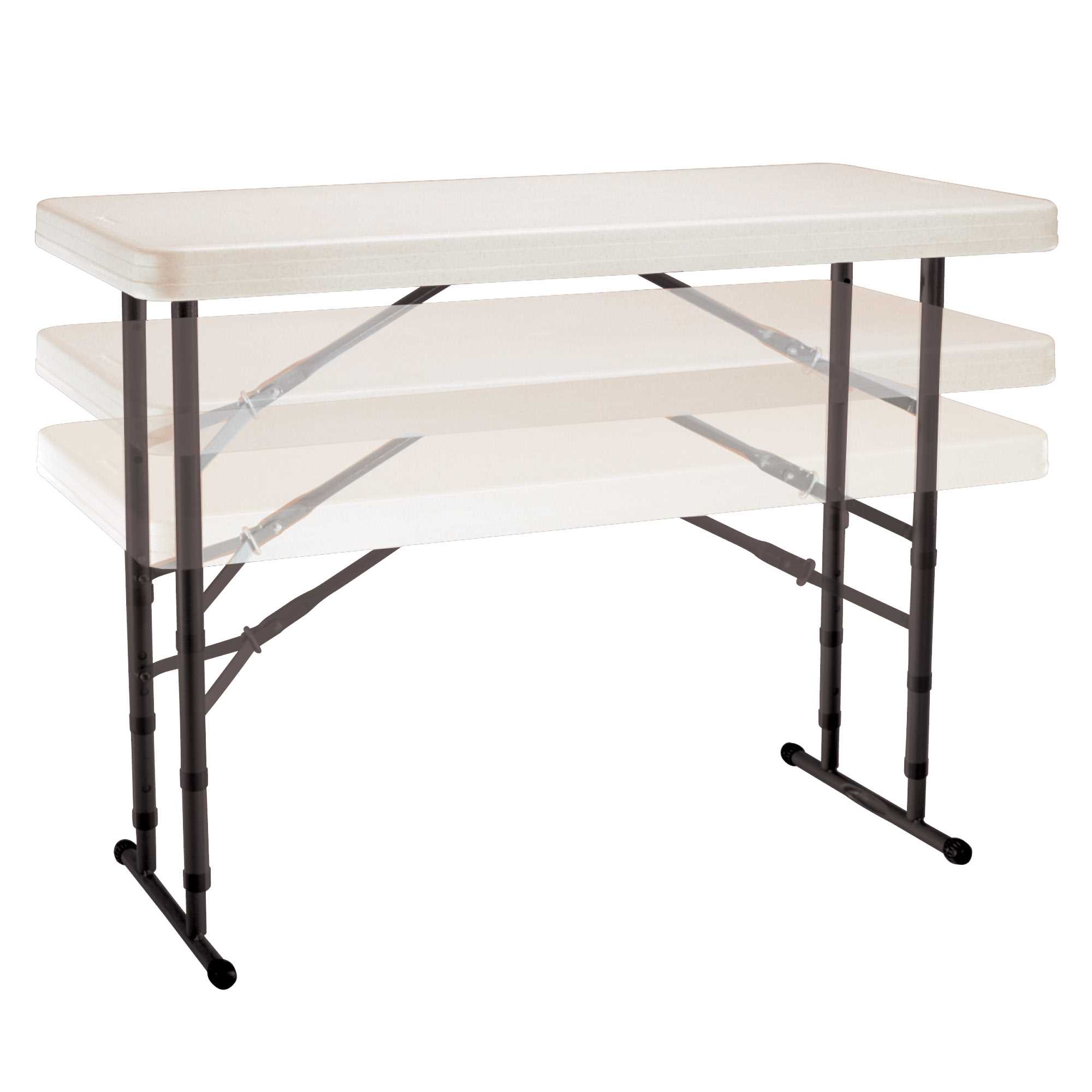 Mesa plegable rectangular de 1.22m Ajustable Almendra Lifetime