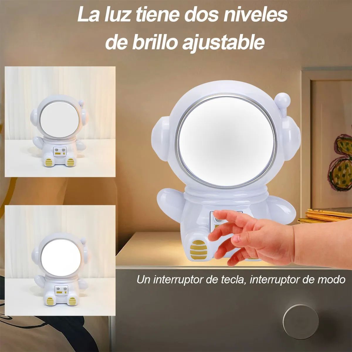 Lámpara de  Astronauta Led De Noche Blanca