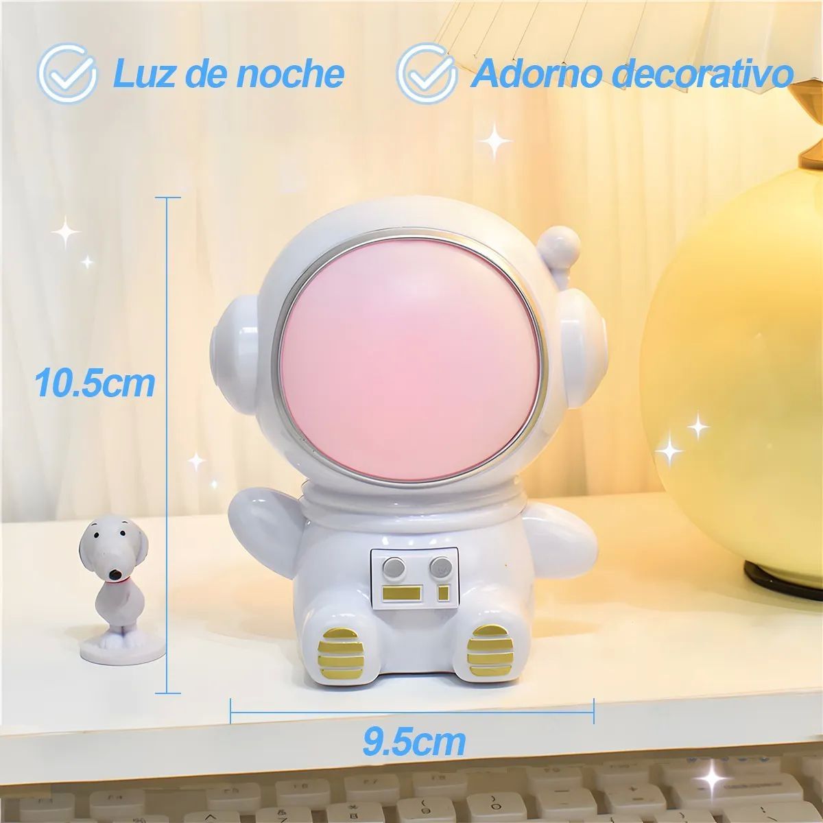 Lámpara de  Astronauta Led De Noche Blanca
