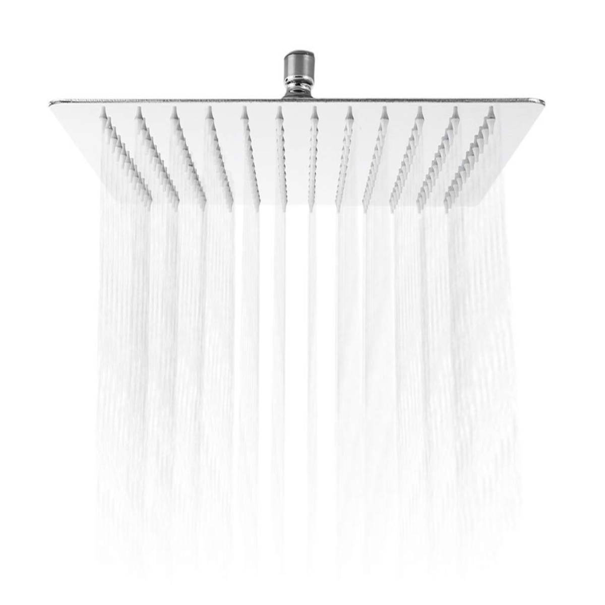 Kit 2 Regaderas Acero Inoxidable 20cm; 2 Tubo Cuadrado 40cm Cromado IML