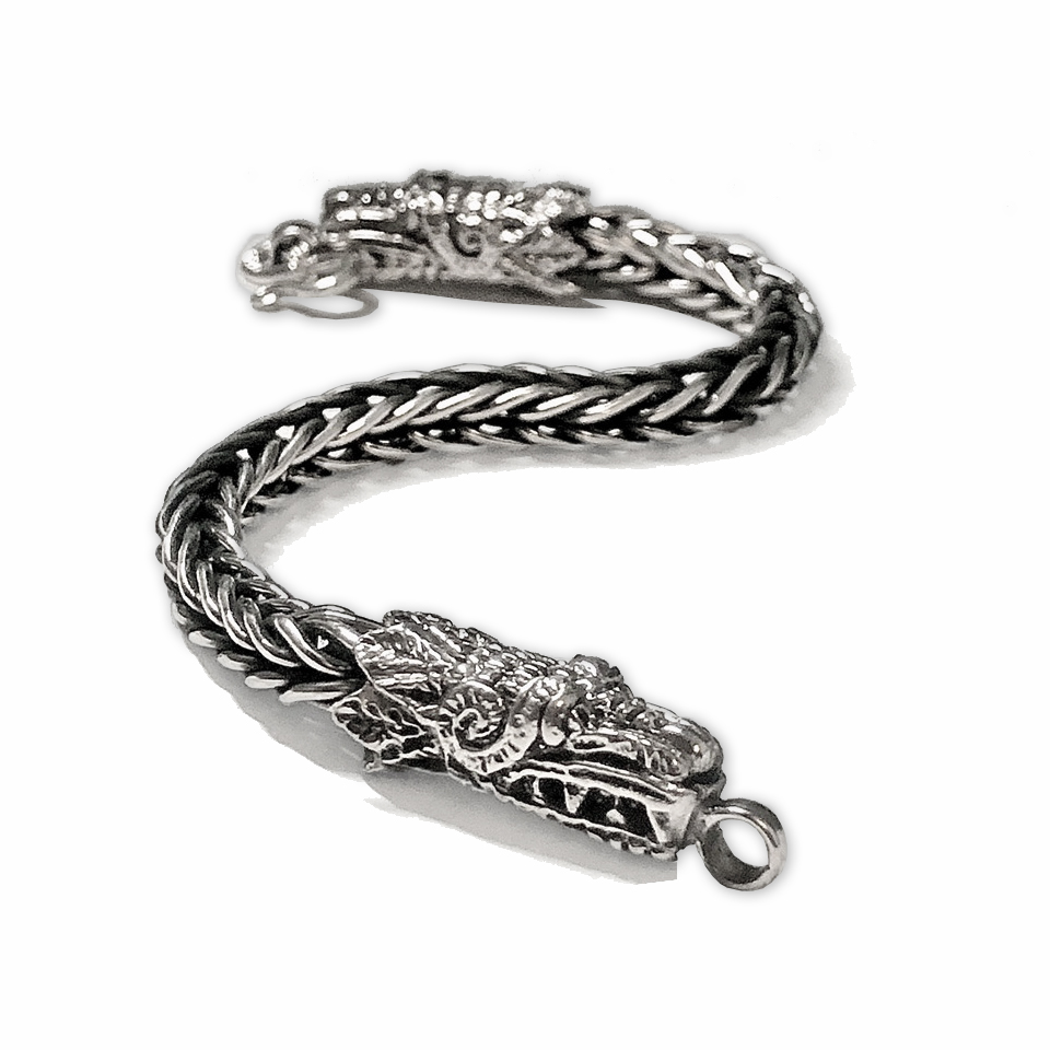 Pulsera Esclava Quetzalcoatl De Plata .925