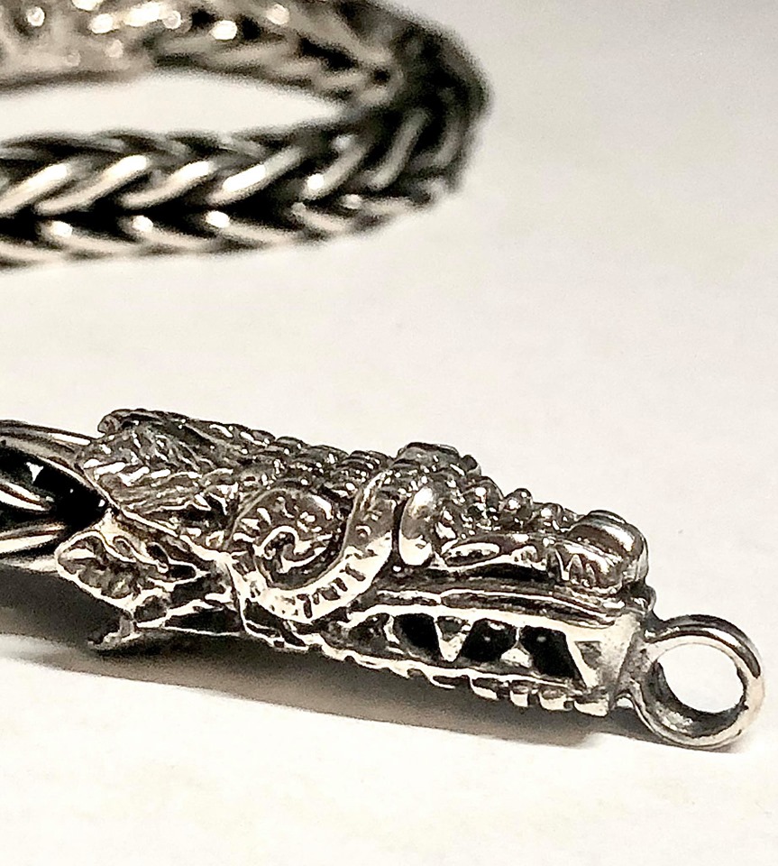 Pulsera Esclava Quetzalcoatl De Plata .925