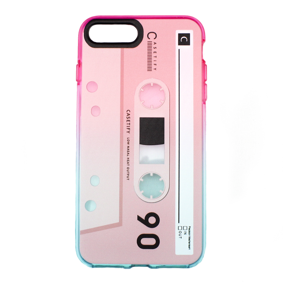 Funda Case Triche para IPHONE 7 PLUS | IPHONE 8 PLUS Diseño Cassette Casete Rosa Azul