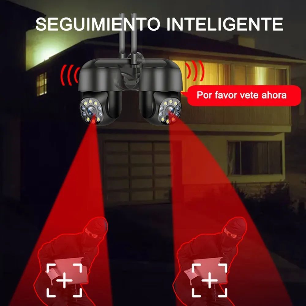 Cámaras Ip Seguridad Wifi Hd 1080p Camara Foco.Negra