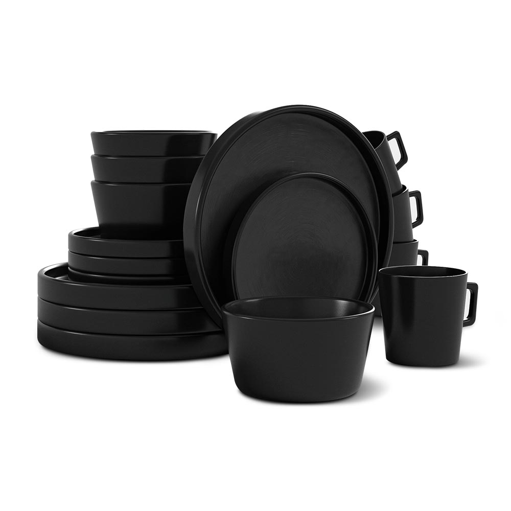 Vajilla de Gres Moderna 4 Personas 16 Piezas Platos Taza Casa Litus