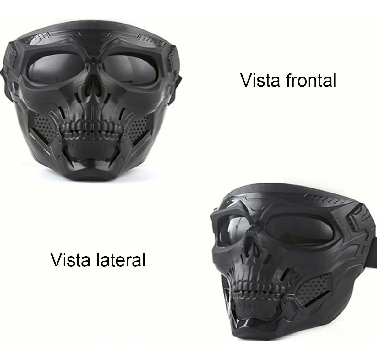 Careta Casco Tactico Para Gotcha Negro