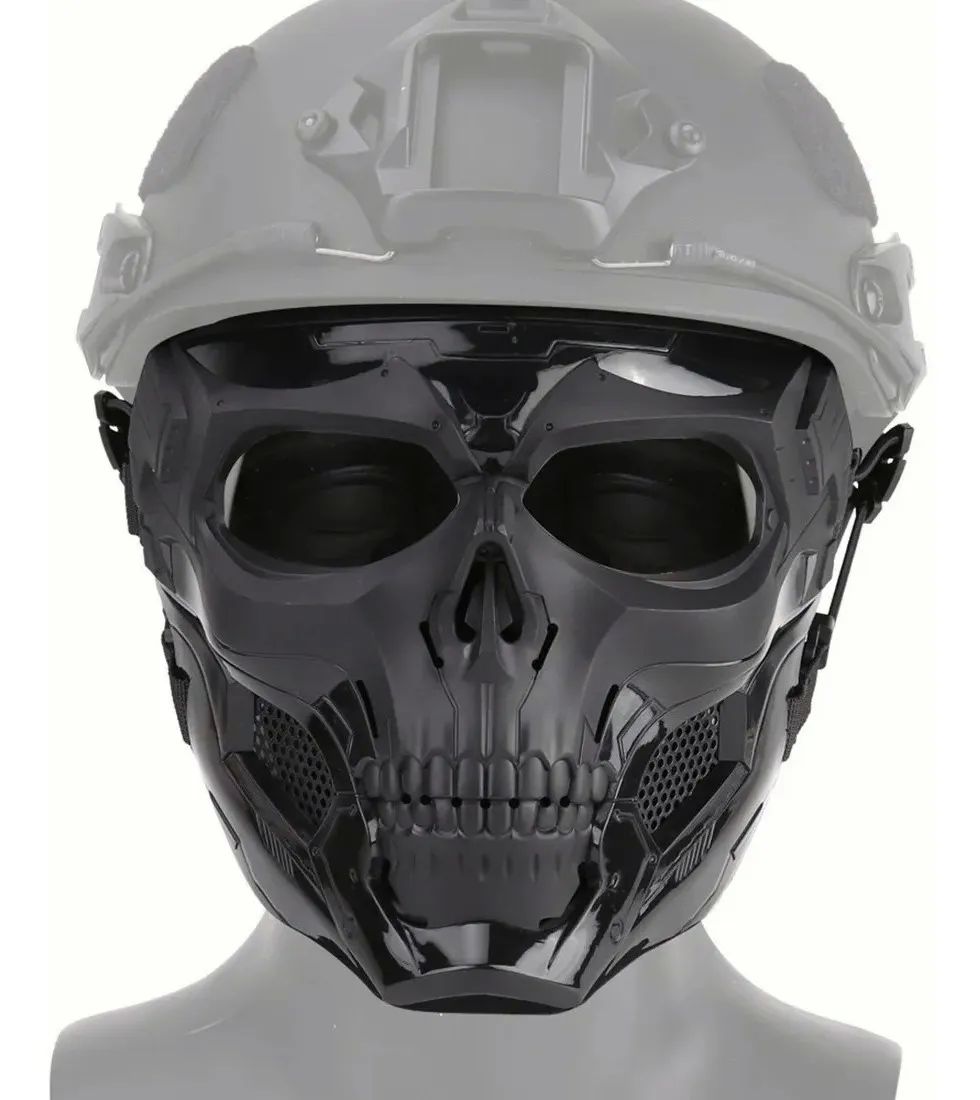 Careta Casco Tactico Para Gotcha Negro