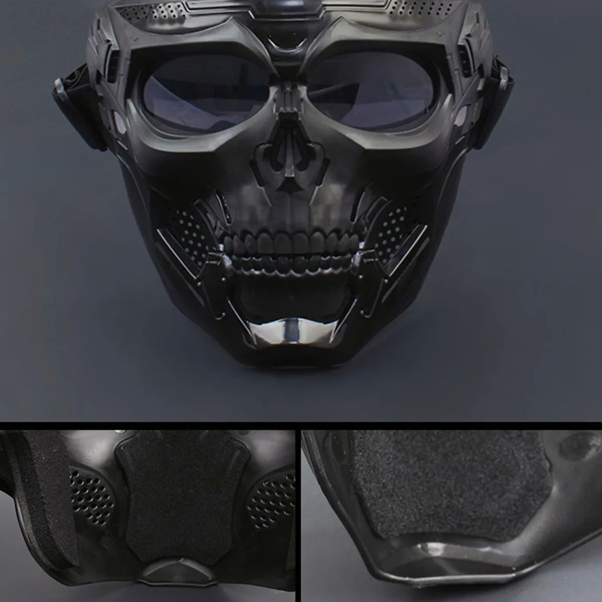 Careta Casco Tactico Para Gotcha Negro