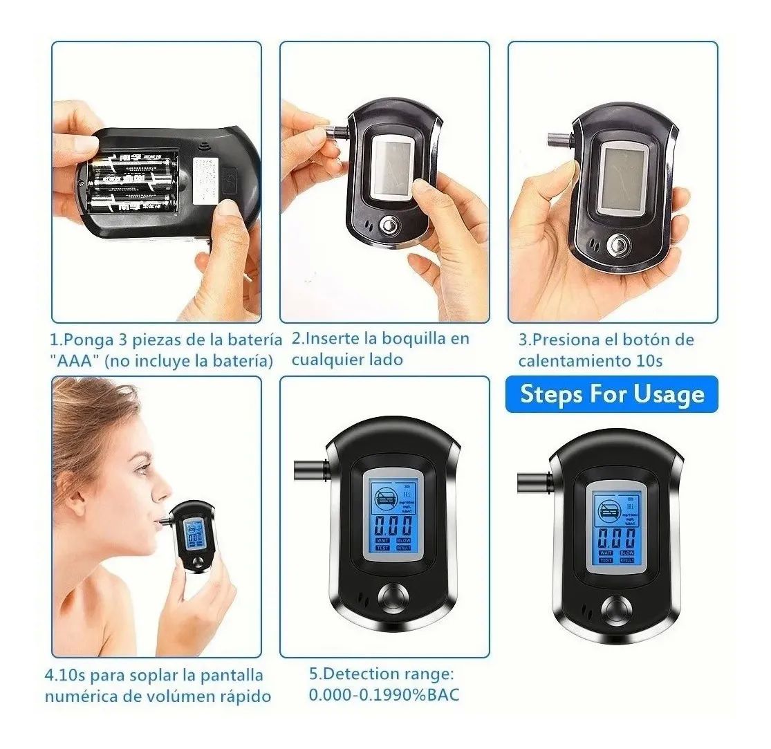 Alcoholímetro Profesional Digital 