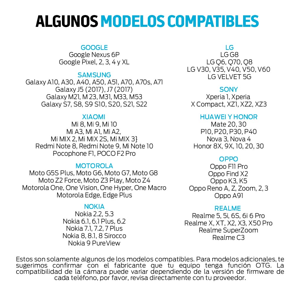 Cámara Endoscopio para Celular con Luz LED USB 1 Metro Redlemon