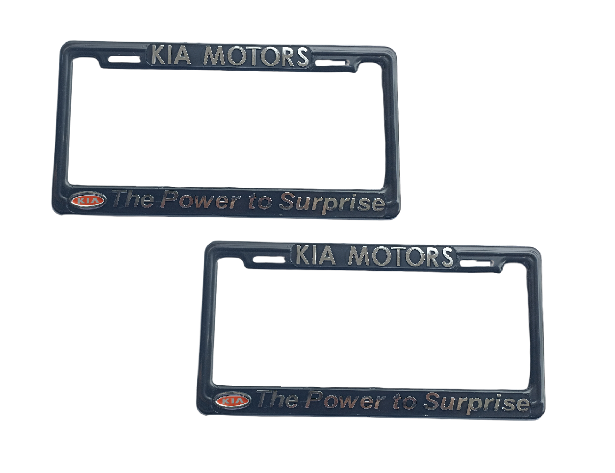 Par Portaplacas Universales Kia Motors The Power to Surprise