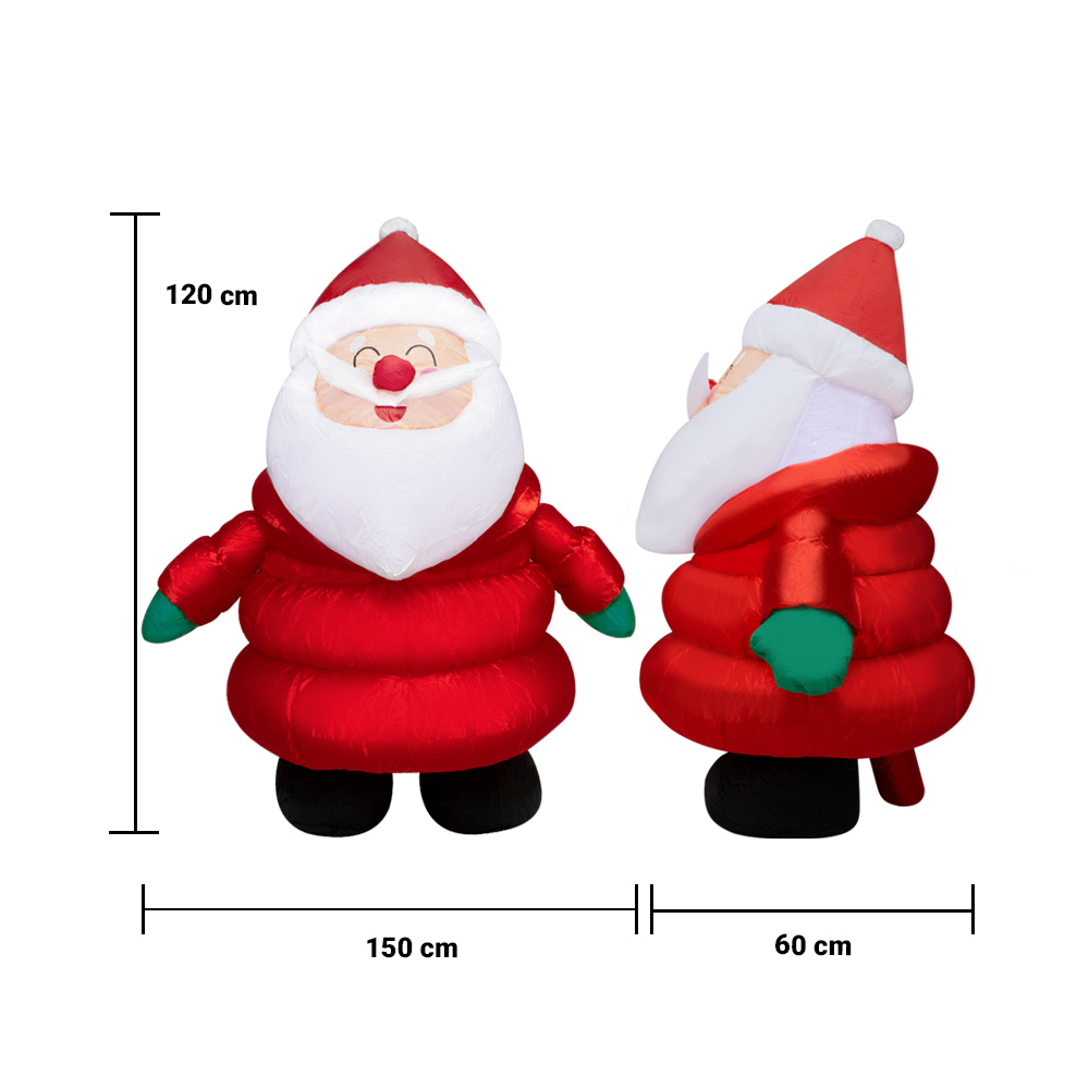 Inflable Santa Claus Navideño Muñeco de Santa Luz Led 1.20 Mts.
