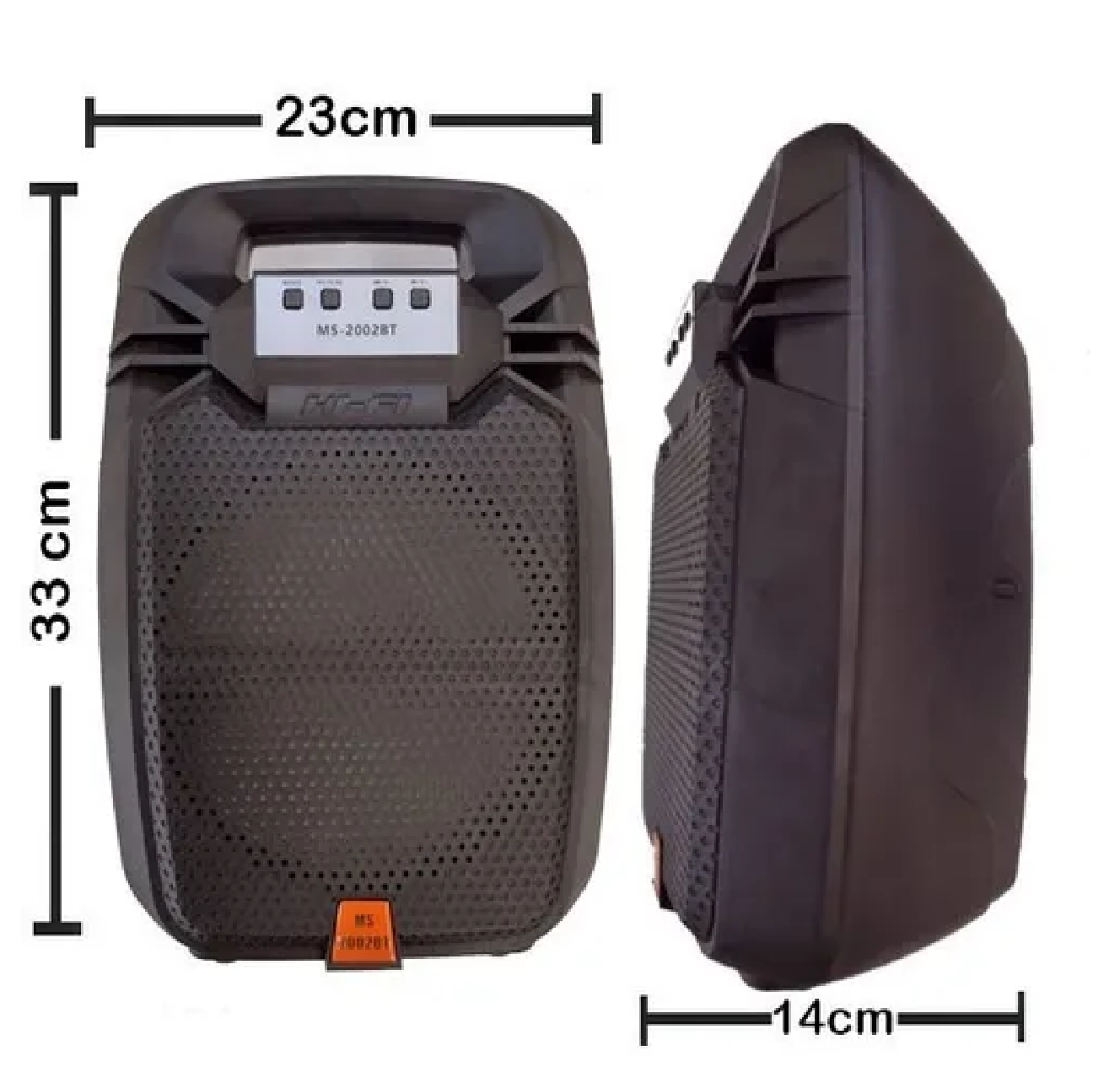 Bocina Bluetooth Amplificada 8 Pulgadas Portátil Sonido Pro Negro