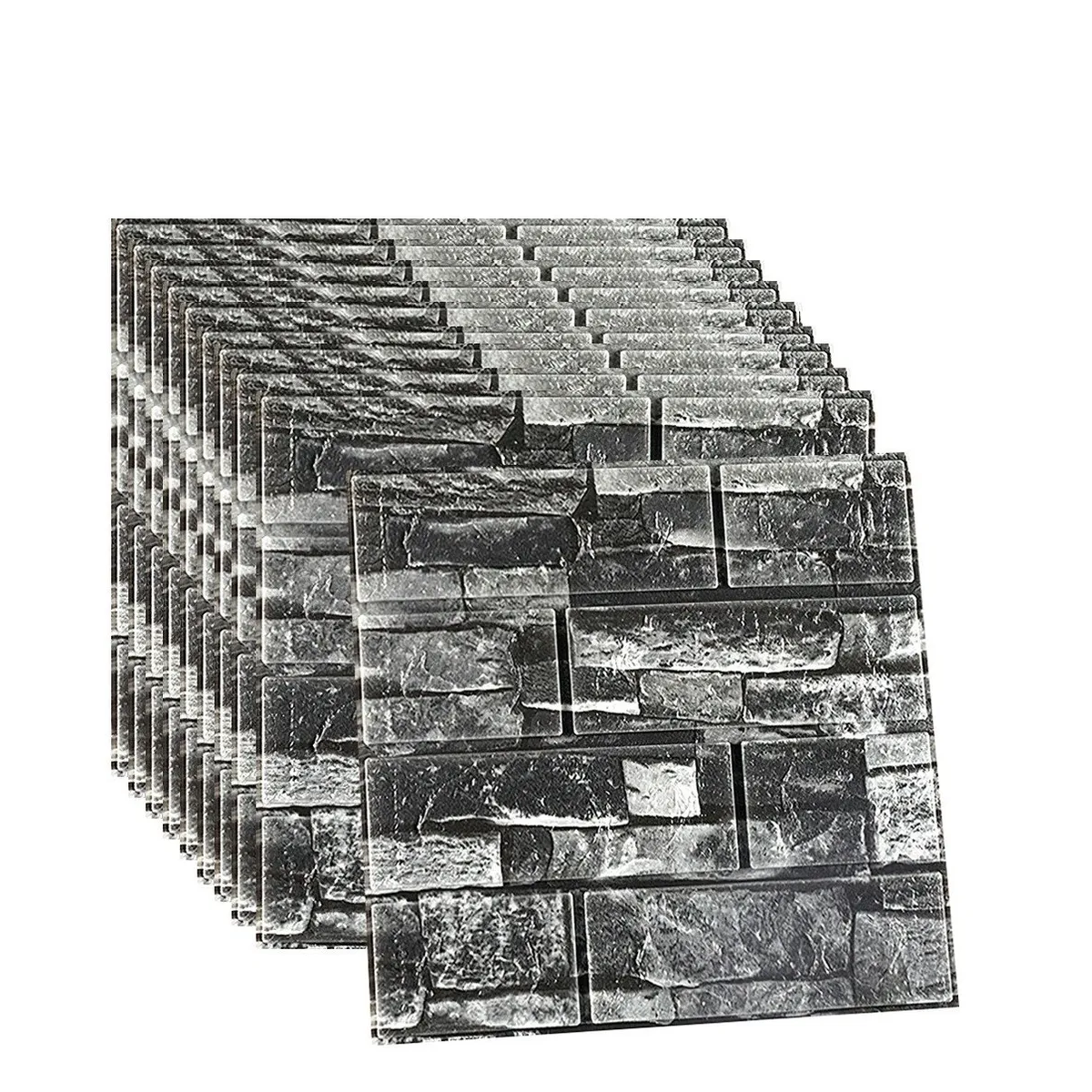 Papel Tapiz Adhesivo Diseño Ladrillo 3d  10 Piezas