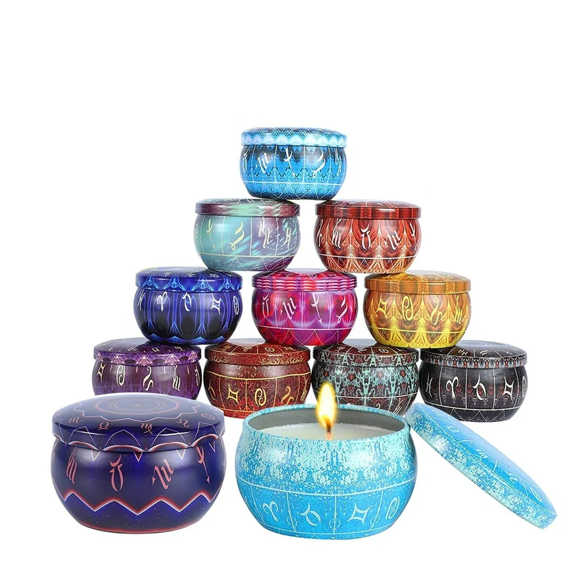 12 Velas Aromáticas  De Cera De Soja