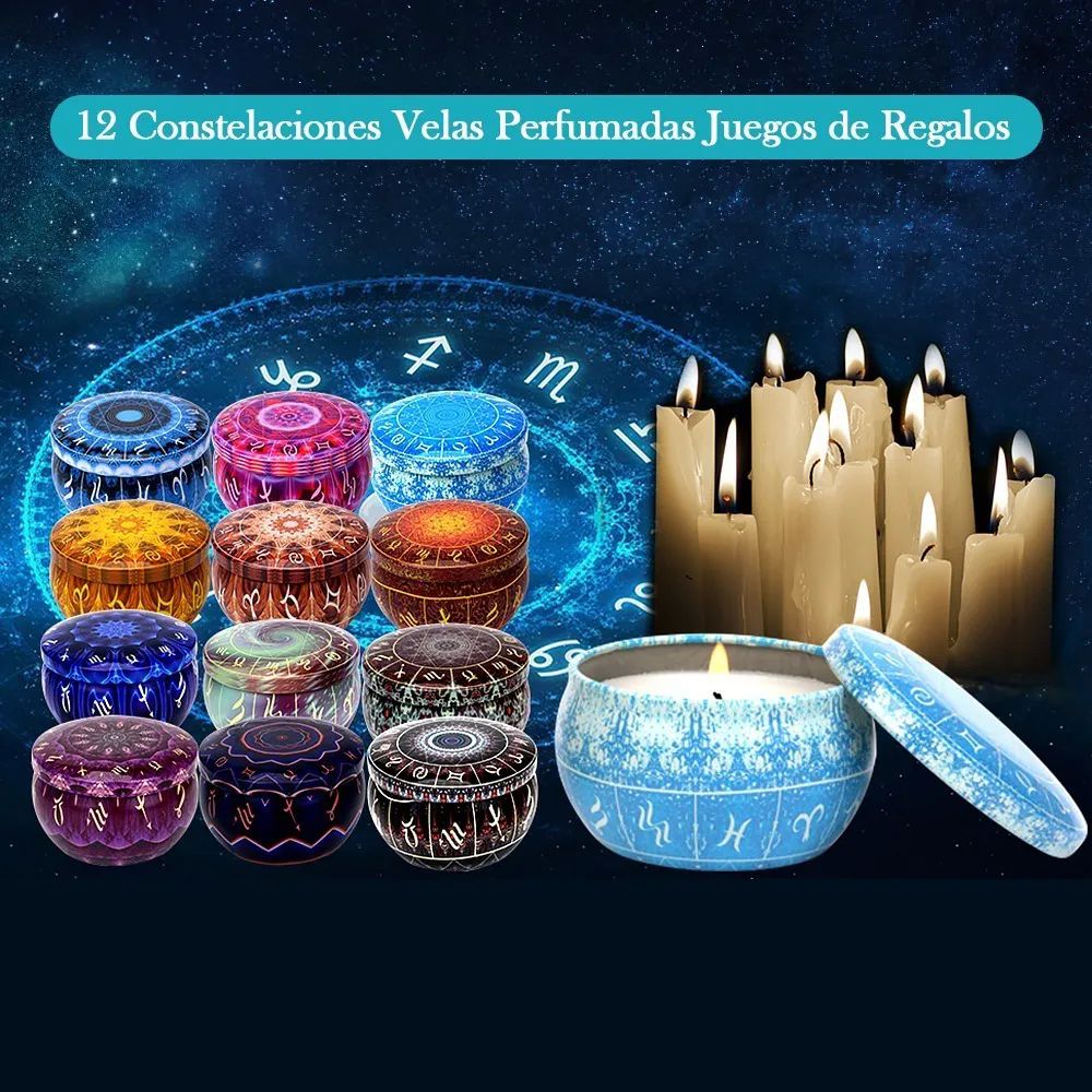 12 Velas Aromáticas  De Cera De Soja