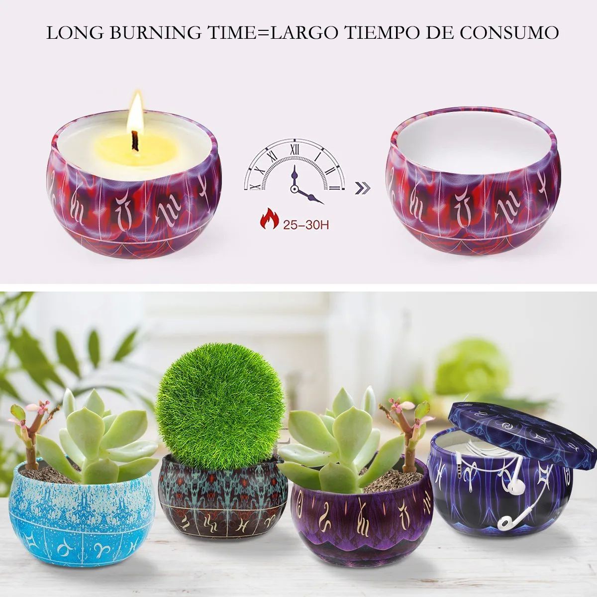 12 Velas Aromáticas  De Cera De Soja