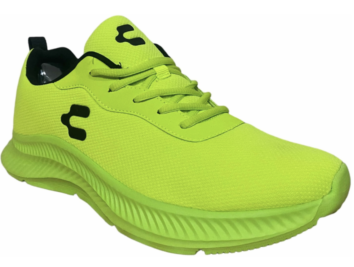 Tenis Urbanos Casuales Charly Verde Fosfo Comodos