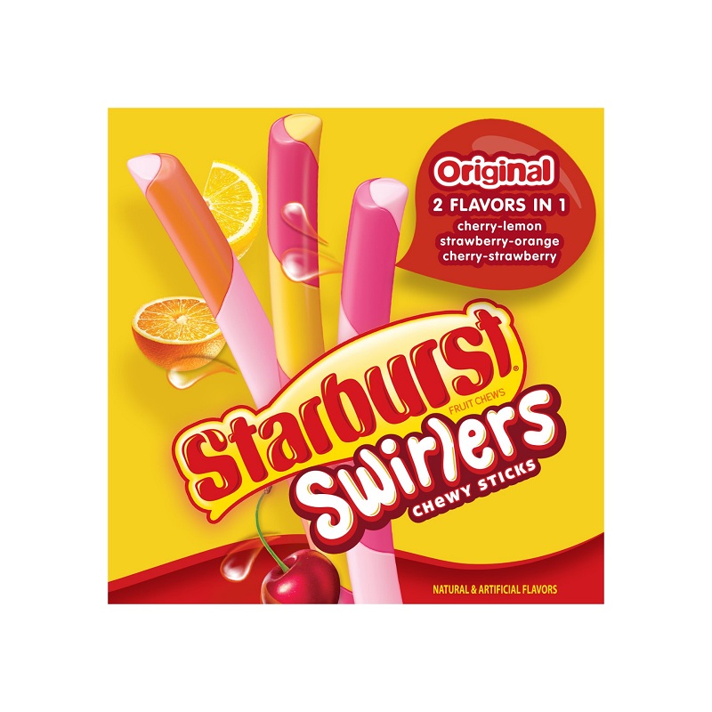 Dulce Starburst Swirlers Chewy Candy Sticks Importado