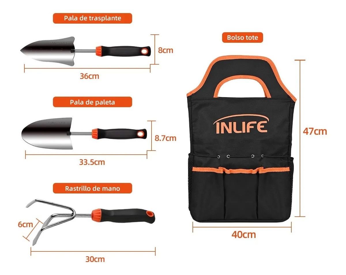 Set de 2 Palas Rastrillo Para Jardineria