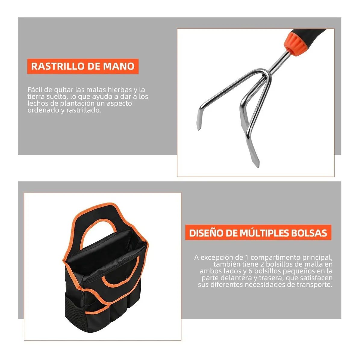 Set de 2 Palas Rastrillo Para Jardineria