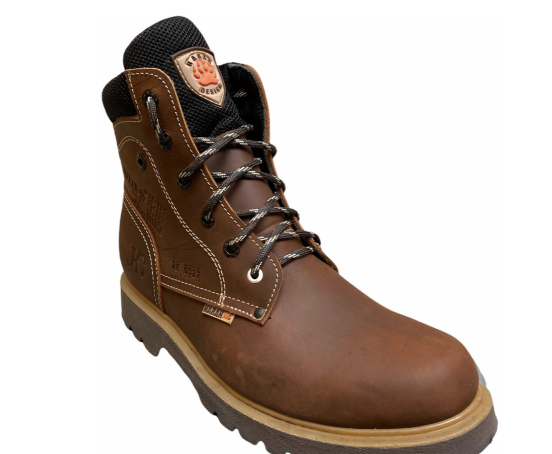 Botas De Trabajo Haran De Piel Suela Resistente A Químicos Cafe