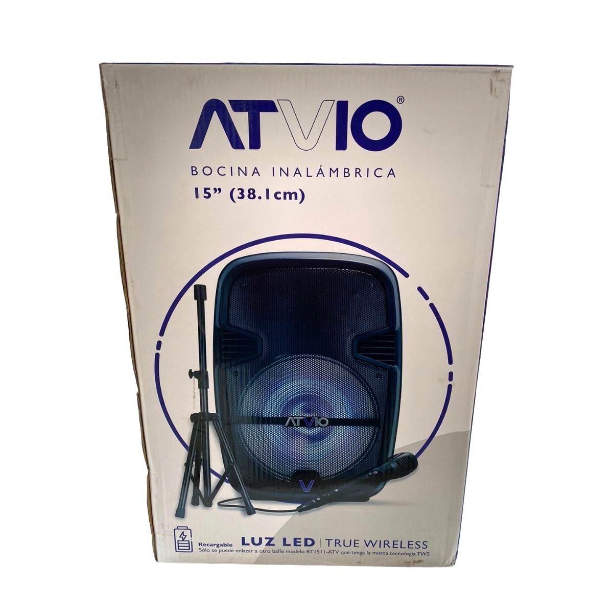 Bocina Inalámbrica Atvio BT1511-ATV De 15 Pulgadas - Negro