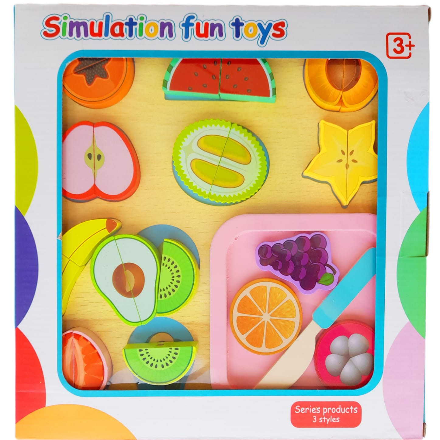 Alimentos De Madera Magnéticos Para Cortar Frutas Didáctico