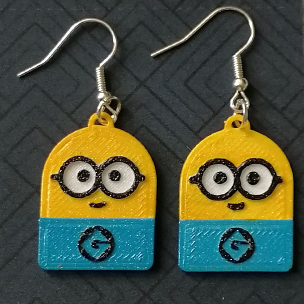 BitBlast Studio Set 2 Pares Aretes Artesanales para Dama en Impresión 3D