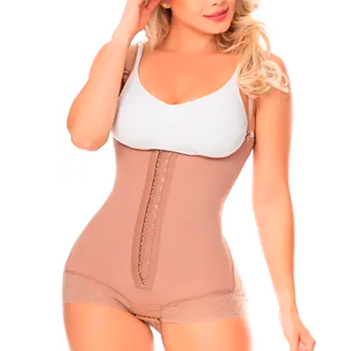 Fajas Colombianas Powernet Tipo Body Cachetero Moldeador De figura, Faja Colombiana Reductora De Medidas, Faja Colombiana Levanta Cola Para Mujer Con Broches Alta Compresion.