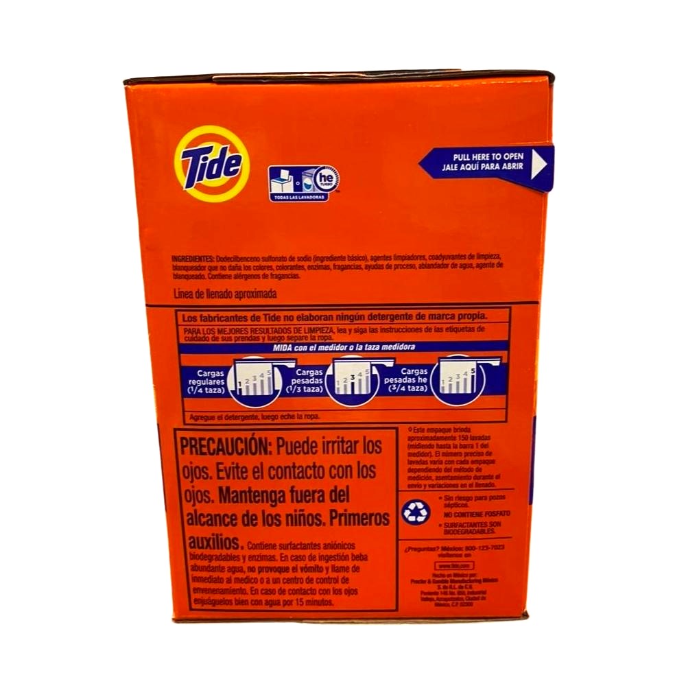 Detergente En Polvo Para Ropa Tide Original De 5.8kg CST