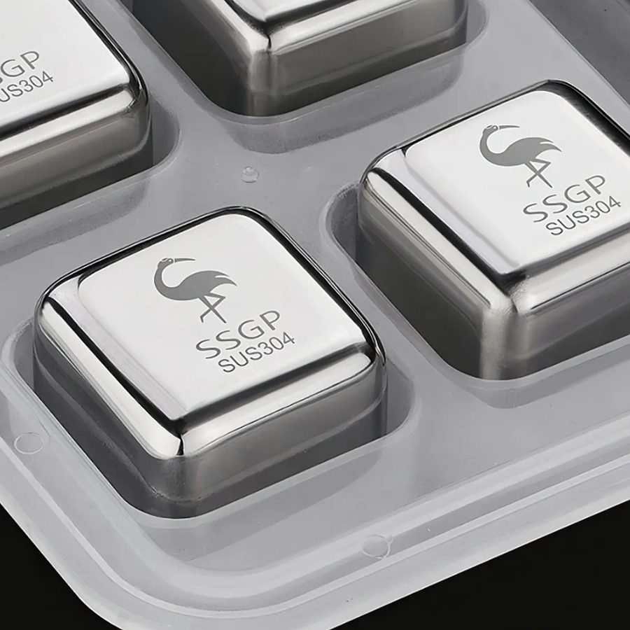 Ssgp Cubito De Hielo De Acero Inoxidable 8 Cubos De Hielo