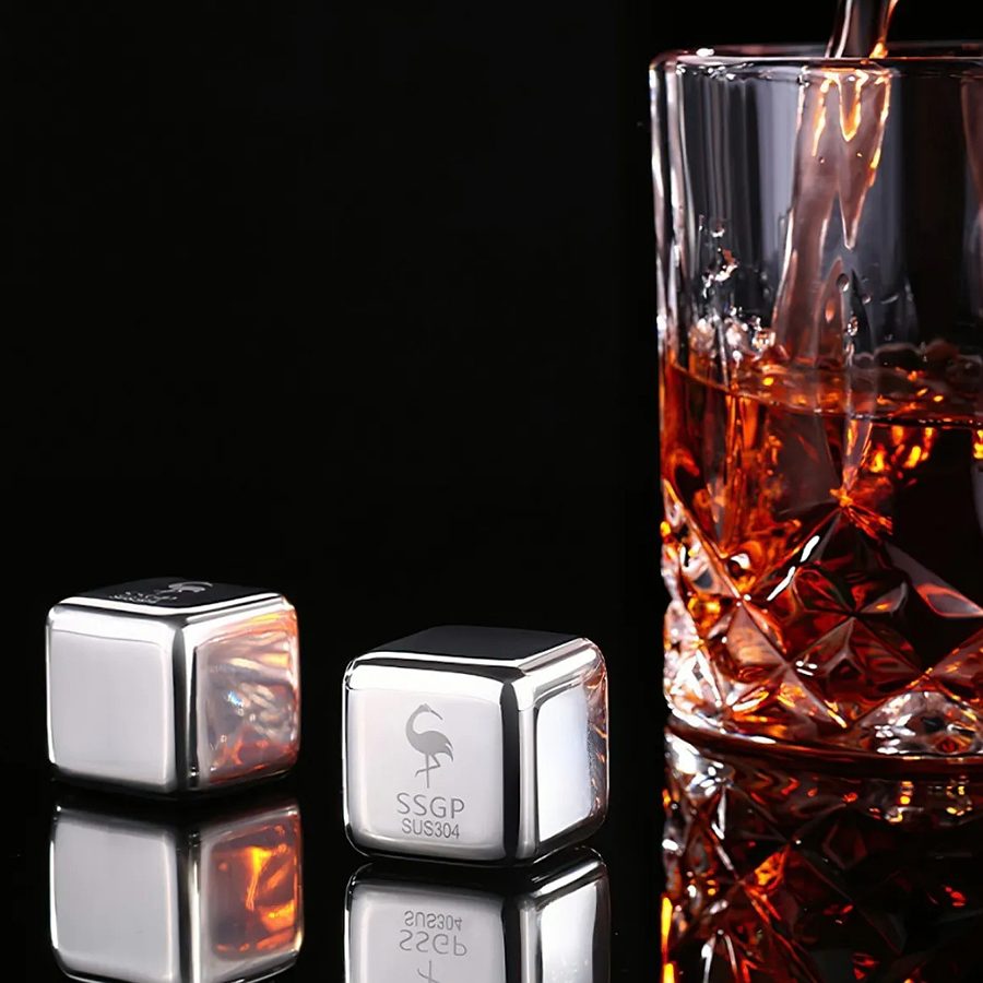 Ssgp Cubito De Hielo De Acero Inoxidable 8 Cubos De Hielo
