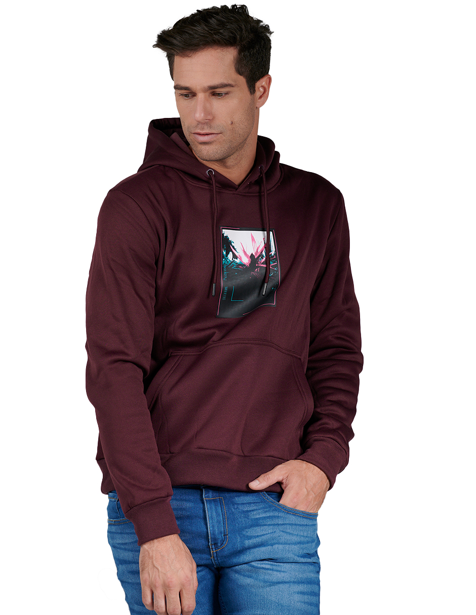 Sudadera discount guinda hombre