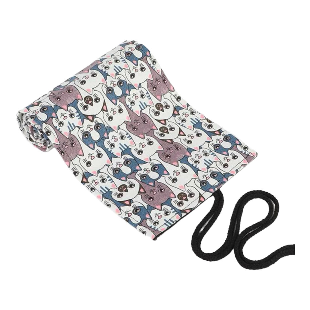 Lapicera Enrollable De Lona 24 Lapices Modelo Gatos