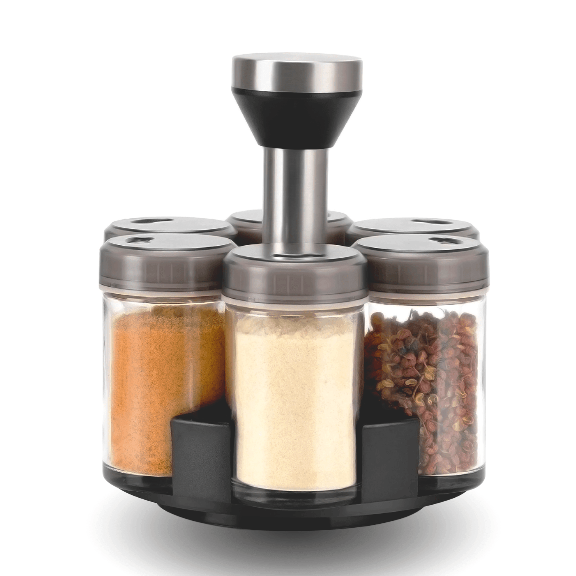 Archy Especiero Organizador de Especias Hierbas Carrusel de Frascos con 6 Tarros Giratorio 360 grados para Cocina Botes (PZ-538).