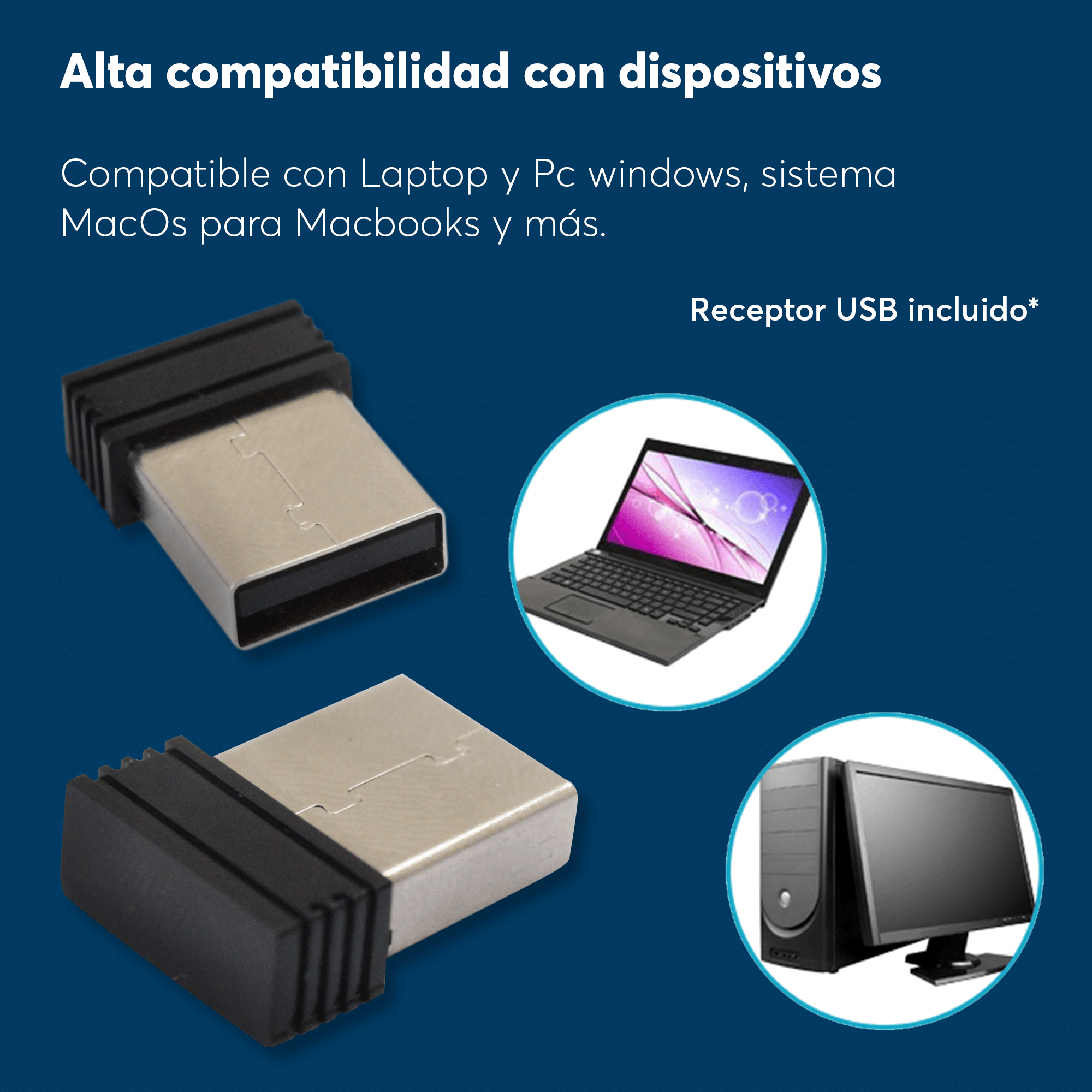 Teclado numérico Archy inalámbrico 18 Teclas para PC, Laptop, Potátil, Delgado, con Receptor USB, Silencioso, Diseño Moderno, Compatible con Windows y Mac (KB06).