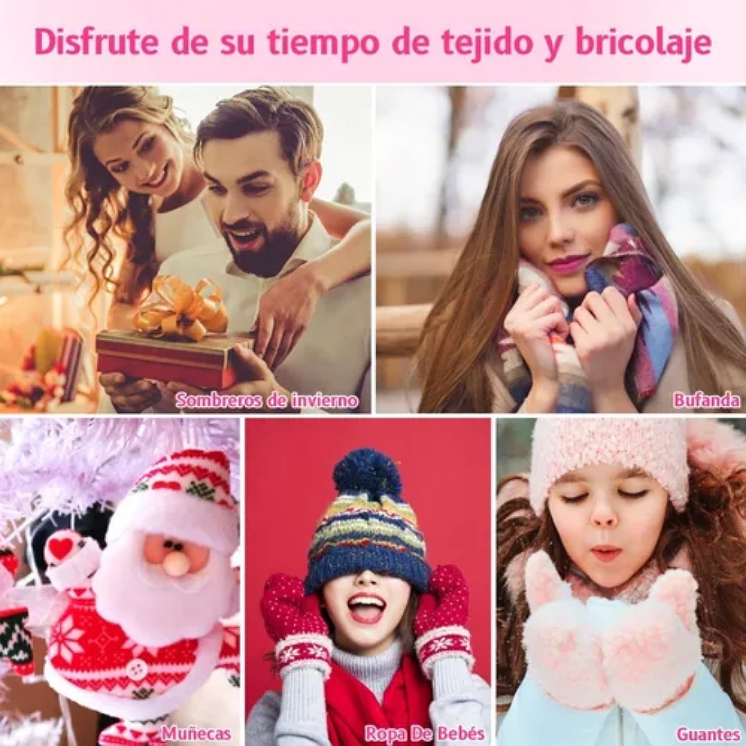 Kit De Ganchos Y Accesorios Para Tejer Al Crochet 84 Pzas.