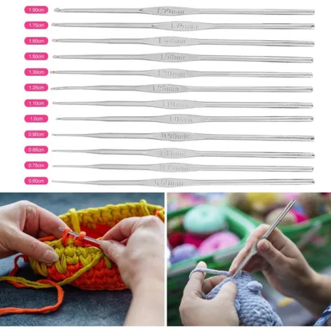 Kit De Ganchos Y Accesorios Para Tejer Al Crochet 84 Pzas.