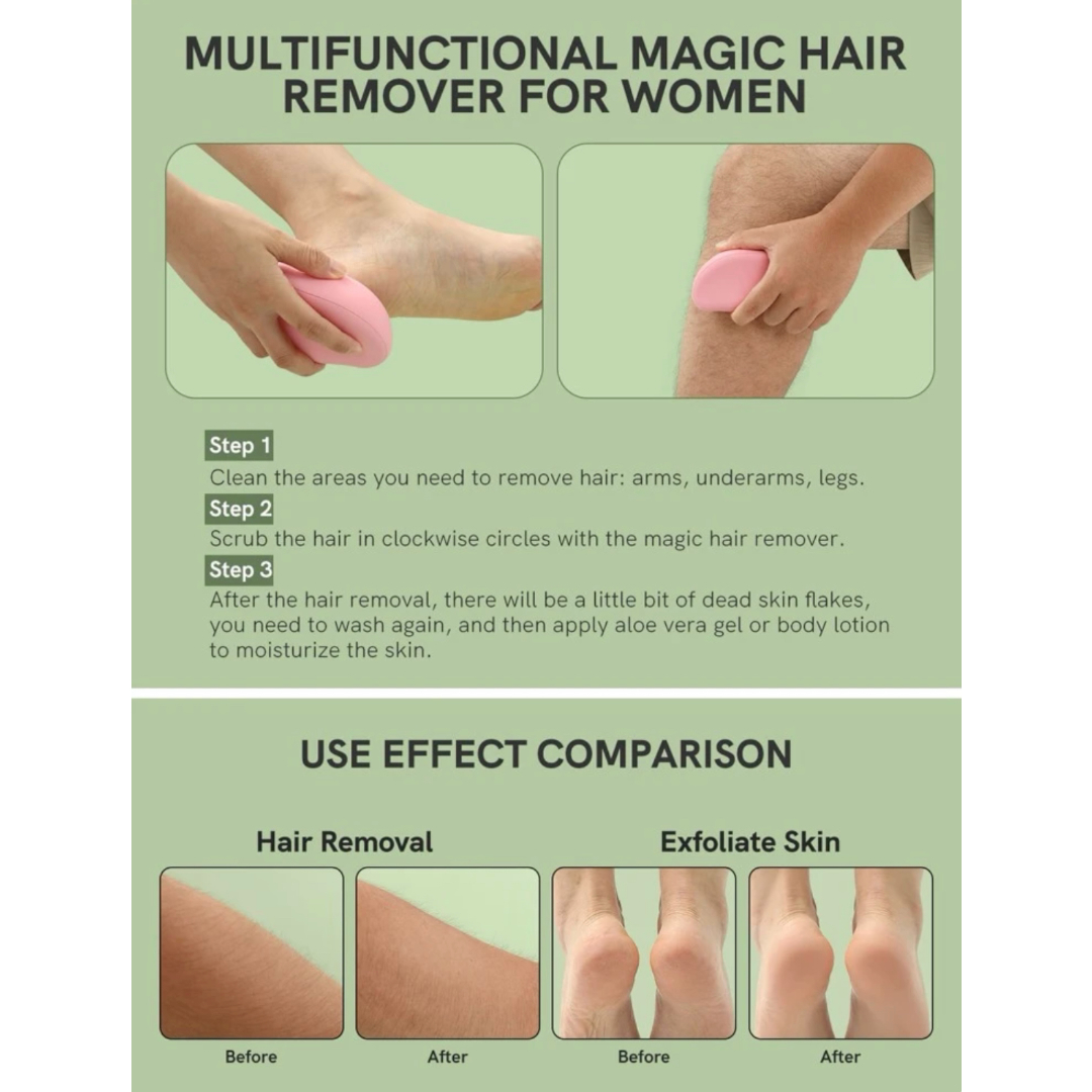 Depiladora Y Exfoliante Portátil De Cristal 2 En 1