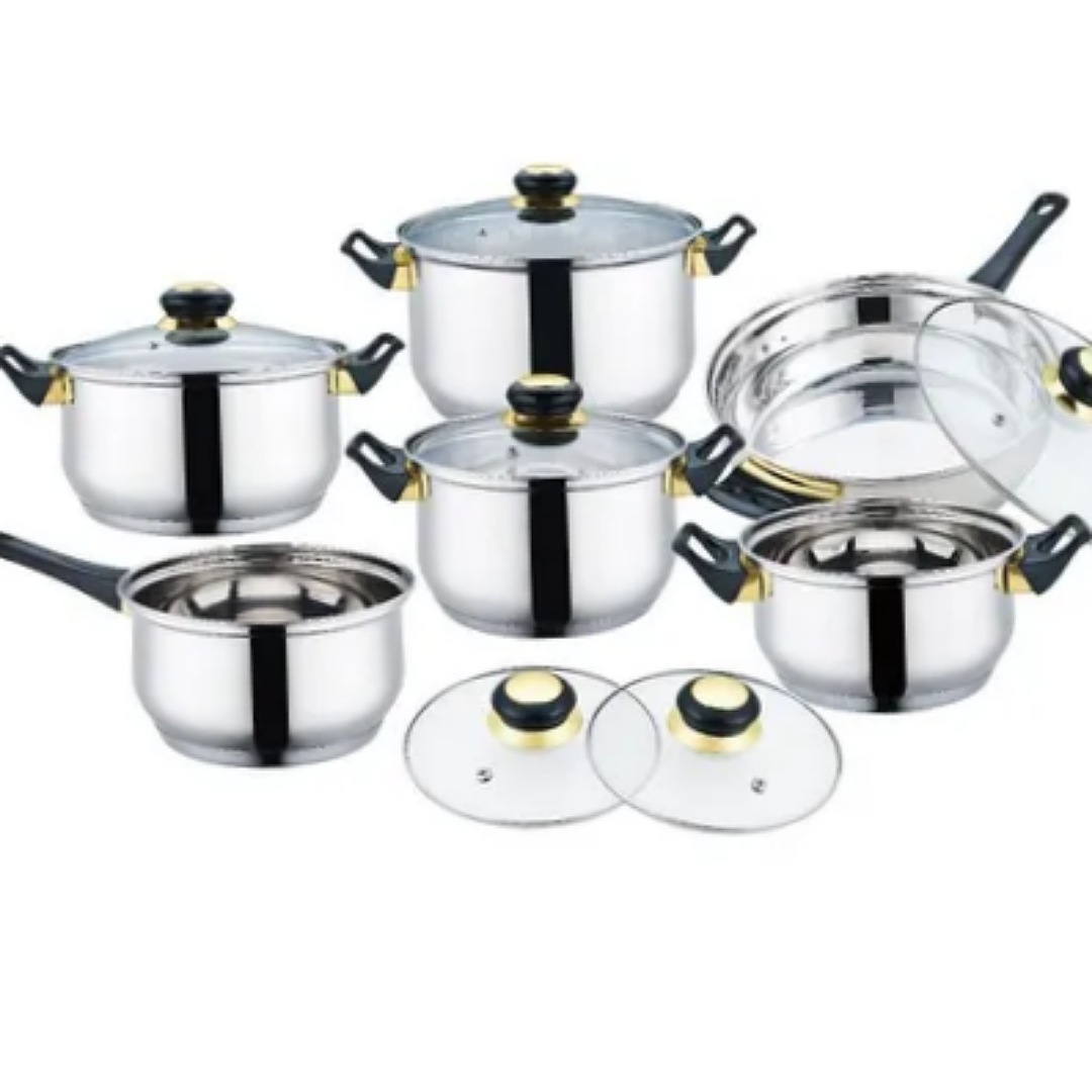 Bateria De Cocina 12 Pz Fernanda Acero Inoxidable Fraciel