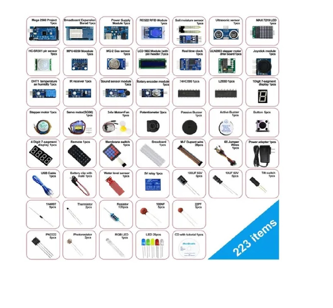 Kit Compatible C/ Arduino Mega 2560 Con Español Tutorial