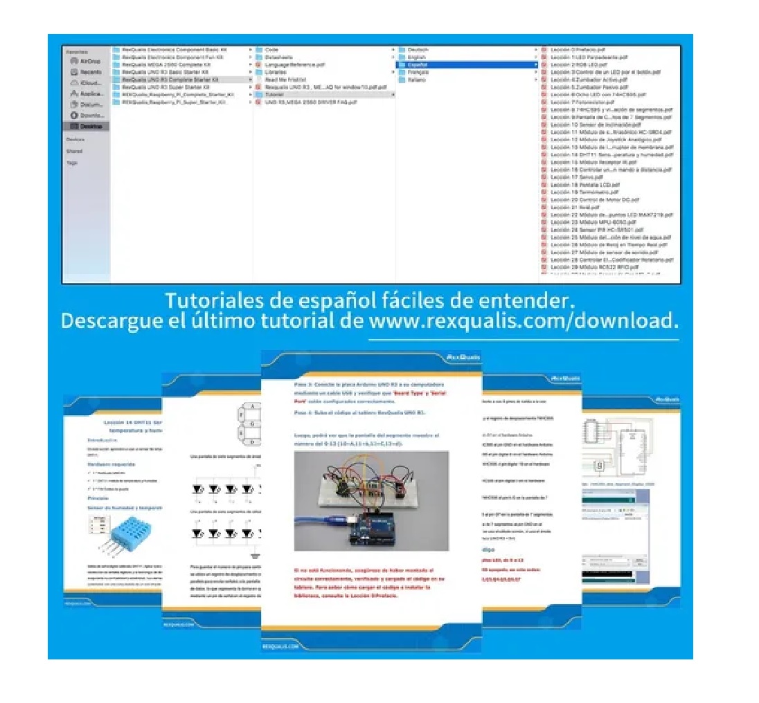 Kit Compatible C/ Arduino Mega 2560 Con Español Tutorial