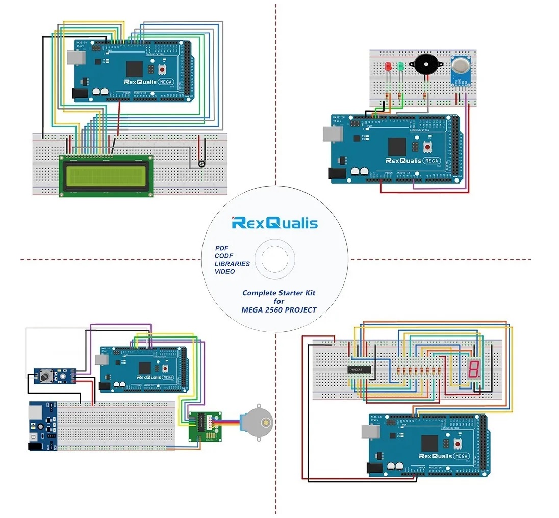 Kit Compatible C/ Arduino Mega 2560 Con Español Tutorial