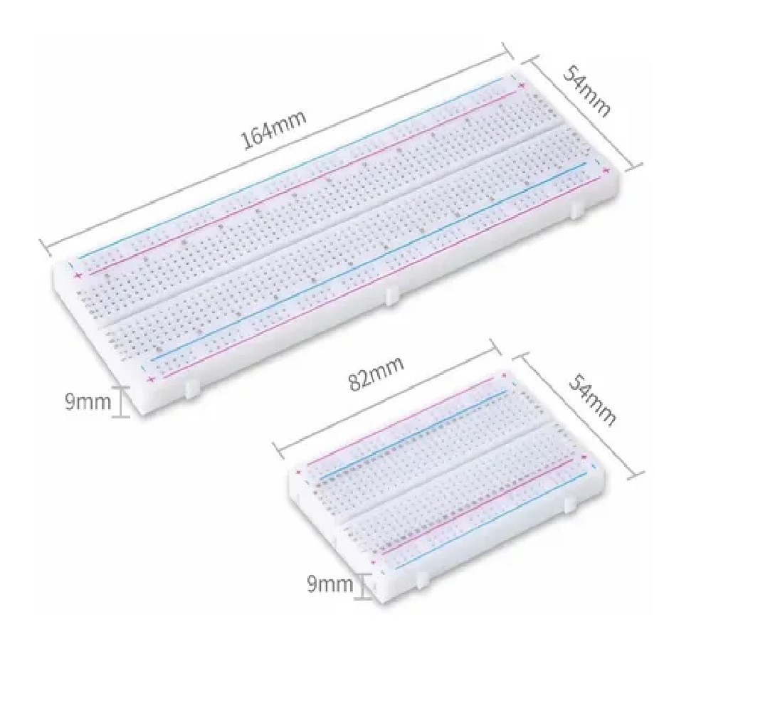 Set Piezas Protoboard 830 Puntos Con 400 Puntos Breadboard
