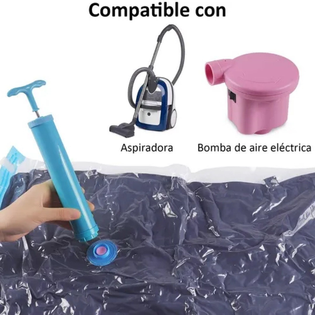 Bolsas para guardar cobijas ropa al vacio almacenamiento bomba incluida