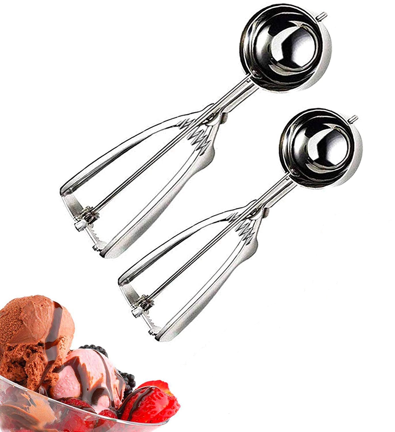 Juego de 2 cucharas para helado 