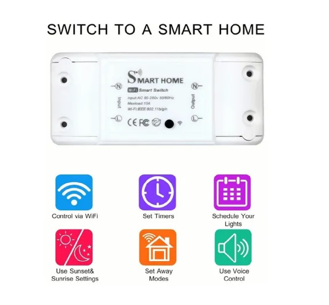 Smart Switch Interruptor Inteligente Wifi Google Home Alexa